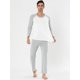 thumbnail image 3 of Conjuntos de pijama de salón para dormir con mangas largas y raglán de algodón para hombre gris XL Unique Bargains Pijama, 3 of 5