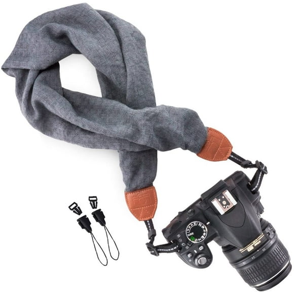 Wolven Soft Scarf Camera Neck Shoulder Strap Belt Compatible for All DSLR/SLR/Digital Camera (DC)/Instant