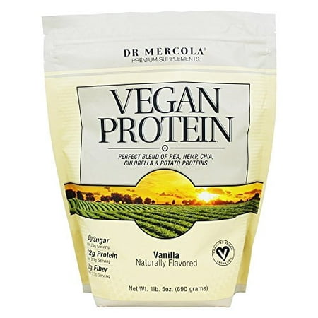 Dr. Mercola Vegan Protein Vanilla -- 1 lb 5 oz