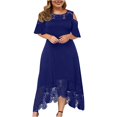 thumbnail image 2 of Robes d'Invité de Mariage pour Femmes Grande Taille Robe Maxi Formelle Dentelle Longue Robe Aguichant Épaules Dénudées Robe de Soirée, 2 of 7