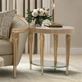 thumbnail image 5 of Michael Amini Villa Cherie Wood & Glass End Table - Caramel, 5 of 5
