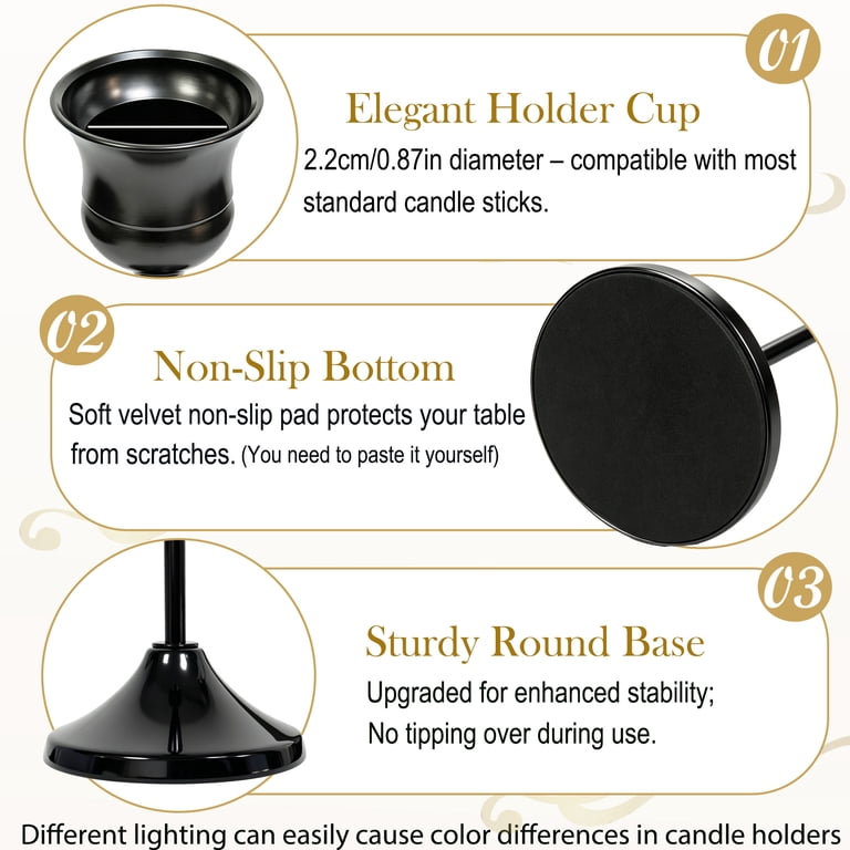 Hidawn Black Metal Taper Candlestick Holders, Set of 9 photo 6
