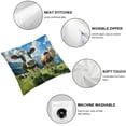 thumbnail image 4 of Acheng Pillow Cases Standard Size,Throw Pillow Cover,Blue Sky Mountain Cow,Suitable for All Season Pillow Case for Room Bedroom Sofa Chair Car,2 Pcs White, 4 of 6