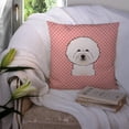 thumbnail image 3 of Dog Face Checkerboard Design Fabric Decorative Pillow, 3 of 4