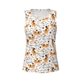 thumbnail image 4 of Xecao Cute Dog print women's scoop neck, loose-fit workout tank tops for the gym., 4 of 9