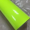 thumbnail image 4 of Premium Glossy Fluorescent Yellow Vinyl Sticker Glossy Fluorescent Yellow Vinyl Wrap Self Adhesive Sticker, 4 of 5