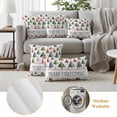 thumbnail image 6 of Christmas Outdoor Waterproof Pillow Covers, Winter Watercolor Xmas Pine Trees Decorative Square Throw Pillowcase Sofa Cushion Sham for Patio/Couch/Chair, 26"x26" 2 Pack, 6 of 8
