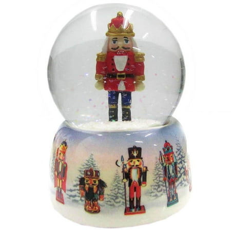 Musical Nutcracker Snow Globe Ceramic (65mm) - Great Christmas Gift by Nutcracker Ballet Gifts