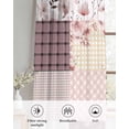 thumbnail image 6 of Boho Spring Floral Sheer Curtains 84 Inch Length 2 Panels Set for Living Room/Bedroom, Vintage Flowers Patchwork Plaid Pink Kitchen Curtains Grommet Semi-Sheer Curtains Window Treatments 52"x84"x2, 6 of 7