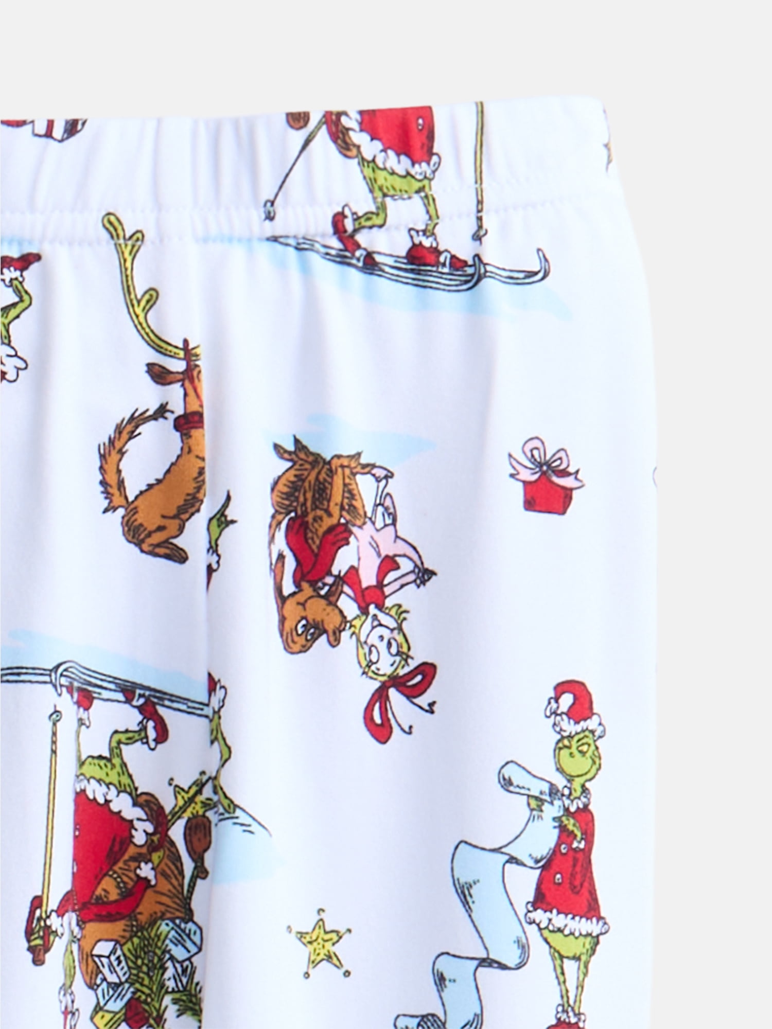 Dr. Seuss Grinch Unisex Toddler Matching Family Pajamas Top and Pants Set, 2-Piece, Sizes 2T-5T