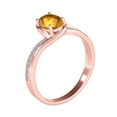 thumbnail image 2 of AoneJewelry 1.40 Carat Diamond Oval Shape Citrine In 10K Solid Rose, White & Yellow Gold, 2 of 5