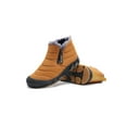 thumbnail image 3 of Frontwalk Womens Mens Winter Boot Plush Lined Warm Shoes Casual Snow Boots Walking Cold Weather Ankle Booties Unisex Zipper Camel 13, 3 of 7