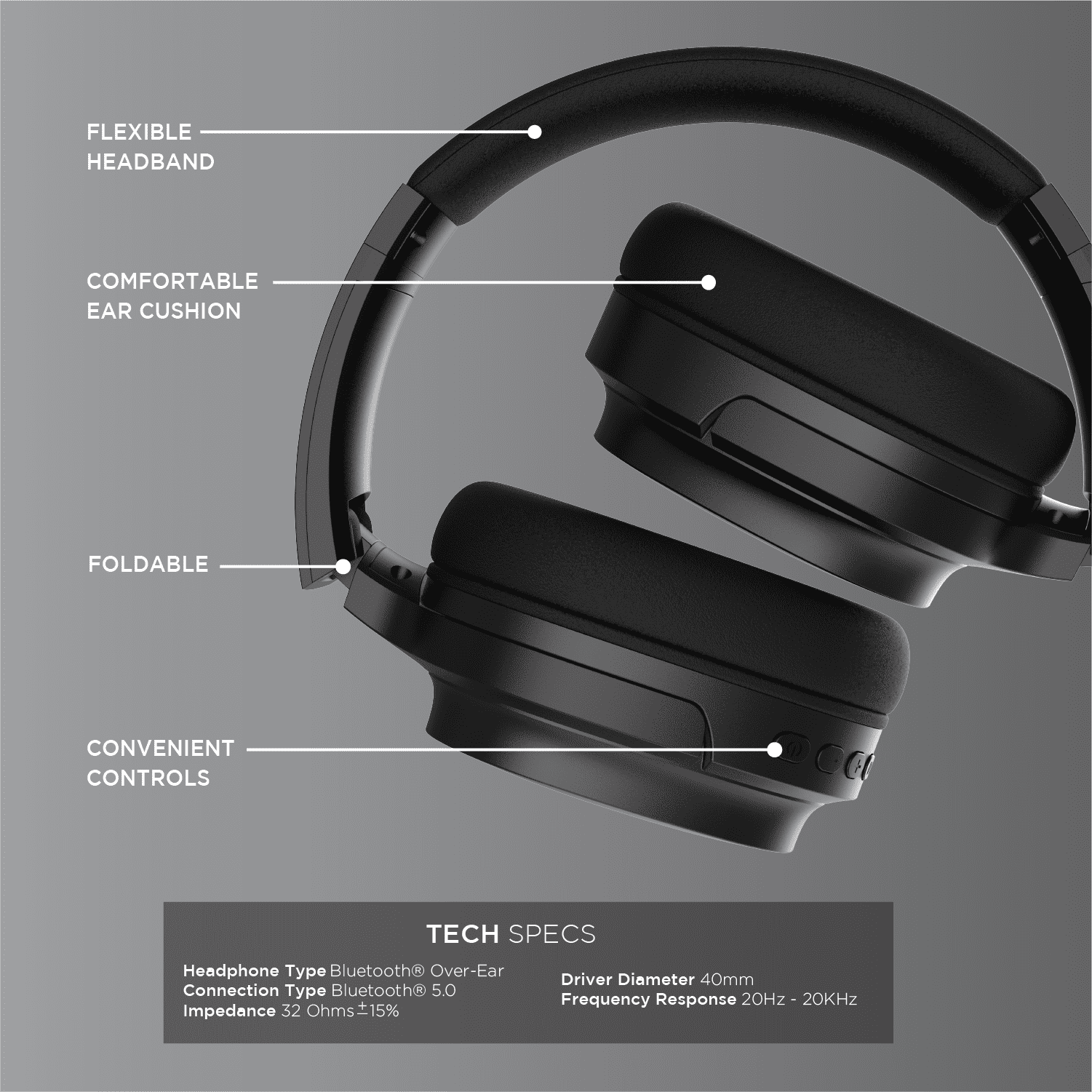 iTECH Fusion 2 Unisex Smart Watch + Wireless Headphones