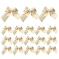 thumbnail image 1 of 24 Uds. De cintas para decoración navideña, lazos para árbol, lazos para festivales, fiestas, jardín, broche decorativo, Pin decorativo (dorado), 1 of 4