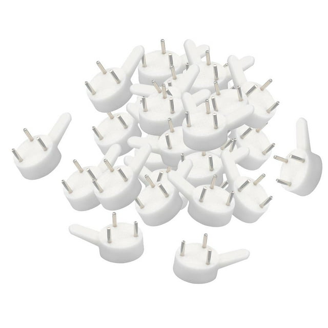 veasfak Non-Trace Wall Picture Hook Hanger Plastic Invisible Hardwall Drywall 100pcs