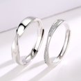 thumbnail image 2 of Anillo de pareja Mobius moda 520 anillo de San Valentín mujer Net Red anillo abierto simple regalo Qixi, 2 of 5