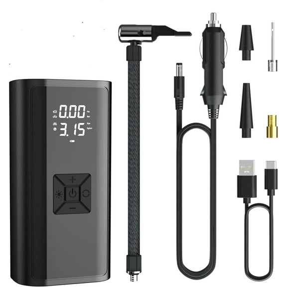 BN-LINK Tire Inflator Portable Air Compressor, Air Pump for Car Tires with Digital Tire Pressure Gauge, for Car, Motorcycle,Basketball, Inflatables, Bike Pump with LED Flashlight