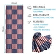 thumbnail image 2 of Red White and Blue Star Striped Pattern Hot Yoga Mat Towel Non Slip for Hot Yoga - Quick-Drying Yoga Mat Cover with 4 Corner Pockets with Travel Bag - Hot Yoga Towel Non Slip 70"x26", 2 of 6