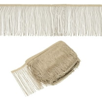 Uxcell Fringe Trim, Yards in Curtain Fringe Trim Tassel Fabric Sofa Light Beige 5.91"