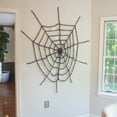 thumbnail image 4 of Black Light Up Spider Web LED Front Door Decor Outdoor XL Cobweb Halloween Prop, 4 of 4