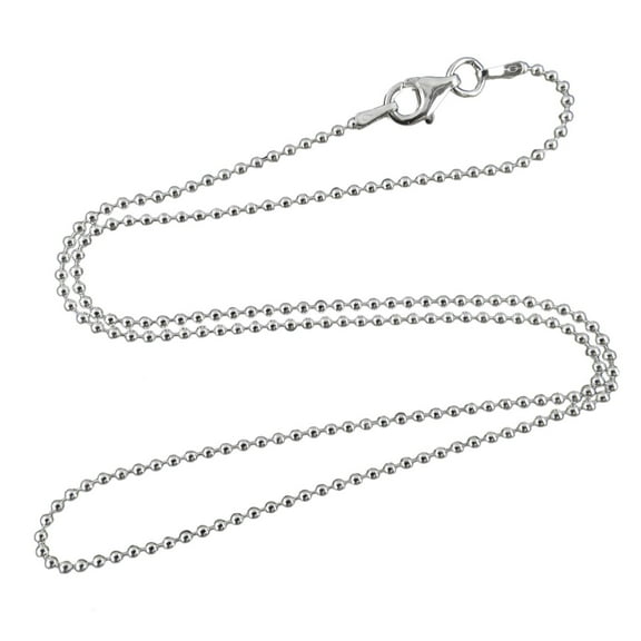 Sterling Silver BALL BEAD Chain 1.5mm Necklace 925 16", 18", 20", 22", 24", 30"