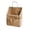 Brown, variant on Wall Hanging Storage Bag with 4 Pockets, Foldable Over Door Organizer, Waterproof Cotton Linen Hanging Pocket Organizer for Space Saving in Bathroom Bedroom or Closet, White 9x3.5x11.8 Inch