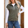 thumbnail image 4 of Chaleco Dokotoo para mujer, otoño 2025, cuello vuelto, con cremallera, 4 of 6