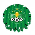 thumbnail image 2 of Mantel de fútbol – Decoración para fiestas temáticas de fútbol, mantel de tela de poliéster para cumpleaños deportivos, mantel de tela lavable y reutilizable para picnics, días de partido o fiestas, 2 of 6