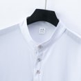 thumbnail image 6 of Jjayotai George Shirts for Men, Summer Men's Fashionable Round Neck Casual Solid Color Button Shirt, Sun Shirts for Men, 6 of 7