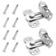 thumbnail image 1 of Right Angle Door Latch 90 Degree Door Lock Buckle with Screws Door Hasp Latch Stainless Steel, 1 of 5