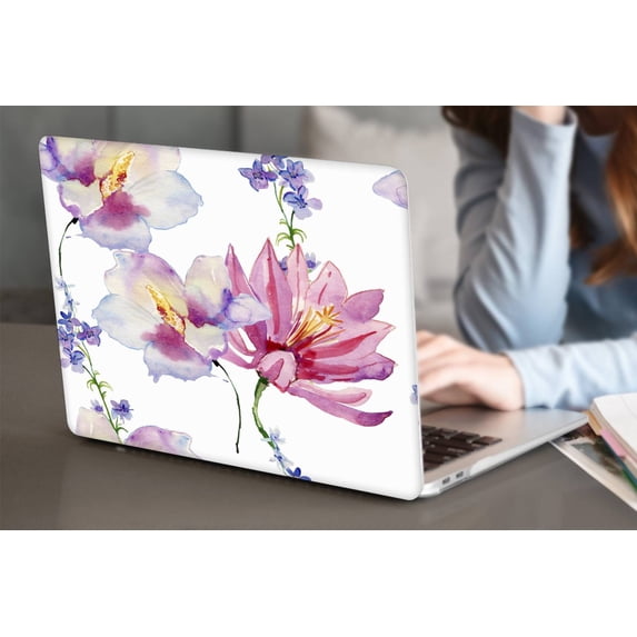 KSK KAISHEK Protective Case Hard Cover Compatible Old Version MacBook Air 13" with No Touch No USB-C Model: A1369/A1466( Flowers 345)