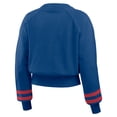 thumbnail image 3 of Women's WEAR by Erin Andrews  Royal Chicago Cubs Vintage Washed Cropped Pullover Sweatshirt, 3 of 4