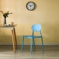 thumbnail image 6 of Modern Plastic Outdoor Dining Chair with Open Oval Back Design, 6 of 7