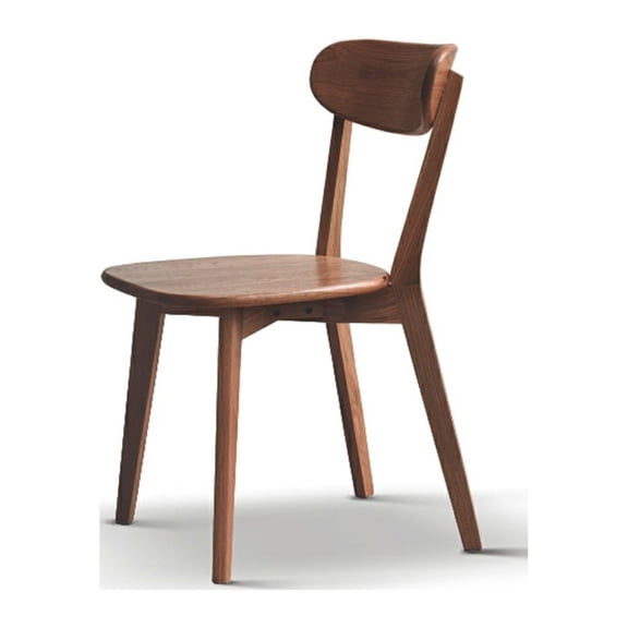 Solid Oak Dining Chairs Handcrafted Natural Wood Ergonomic Design Mid-Century Modern