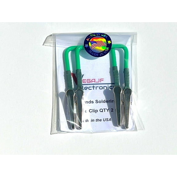 No Hands Soldering Wire Clip Holder USA Made – Great for In Field Soldering. 2-PACK