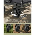thumbnail image 5 of Small Collapsible Wagon with 400 lb Dynamic Weight Capacity, Foldable Wagon Cart, Folding Camp Cart with Wheels, for Outdoor, Yard, 90 L, Slate Gray, 5 of 12