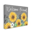 thumbnail image 3 of Stupell Welcome Friends Garden Florals Botanical & Floral Painting Gallery Wrapped Canvas Print Wall Art, 3 of 5
