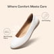 thumbnail image 3 of Zapatos DREAM PAIRS Flats de Ballet Punta Redonda Slip-On Blancos Talla 9, 3 of 7