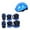 Blue, variant on Fridja 7Pcs Kids Bike Helmet Set Skateboard Knee Pads Kids Helmet Elbow Pads Wrist Guards Adjustable for 3~10yrs Girl Boy Kids Protective Gear Set for Sport Cycling Bike Roller Skating Scooter