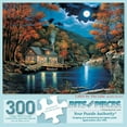 thumbnail image 2 of Bits And Pieces Cabin by the Lake Autumn Nighttime Scene 300-Piece 18" x 24", 2 of 9
