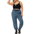 thumbnail image 2 of Unique Bargains Juniors' Plus Size Drawstring Waist Contrast Color Jogger Pants, 2 of 6