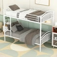 thumbnail image 2 of White Twin Over Bunk Bed - Versatile Sleeping Option Metal To Wear And Tear, 2 of 7