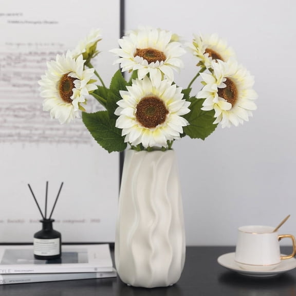 Sunflowers Artificial Flowers with Long Stem Fake Sunflowers Bulk Fall Decoration for Wedding Home Birthday Party Outdoor Indoor Decor