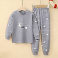 thumbnail image 4 of masbird Toddler Girls Boys Dailywear Outfits Set 2-piece Pajamas Sleepwear Pjs for Baby Spring Fall Winter Kids Loungewear Set for 6-24 Months 2t 3t 4t 5t 6t 7t 8t 9t(Grey,4-5 Y), 4 of 4