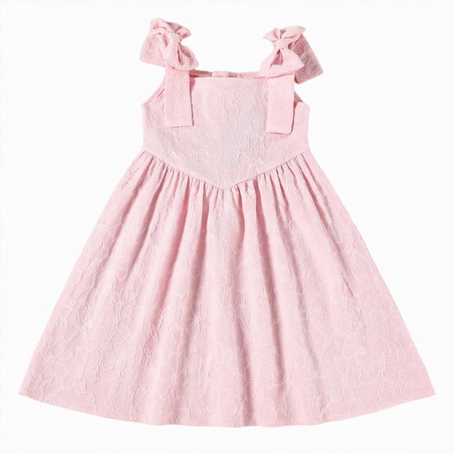 gdxvjhbj Robes pour Adolescentes Robe Papillon pour Bébé Fille Tutu à Volants Sans Manches Robes Robe de Fête 3T 4T (Rouge, 3-4 Ans)
