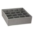 thumbnail image 4 of Caja de almacenamiento para ropa interior y calcetines, armario organizador plegable, fácil de limpiar Grid gris claro 16, 4 of 9