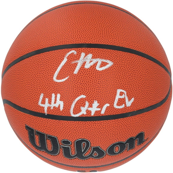 Evan Mobley Cleveland Cavaliers Autographed Wilson Authentic Series Indoor/Outdoor Basketball with "4th Quarter Ev" Inscription - Fanatics Authentic Certified
