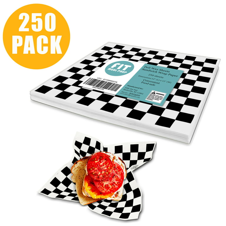 Variety Pack Check Sandwich Paper Wrap 12 x 12 inch Deli Papers