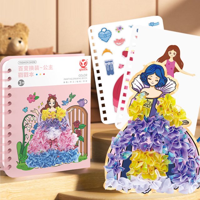 Juguetes De Bricolaje Poke Art Juguetes de vestir cambiantes de dibujos animados, el mejor juego de disfraces de regalo para niños y niñas (princesa)