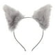 thumbnail image 1 of FELTECHELECTR Diadema de peluche con orejas de dibujos animados, accesorio para el cabello para mujeres y niñas, color gris, 1 of 6